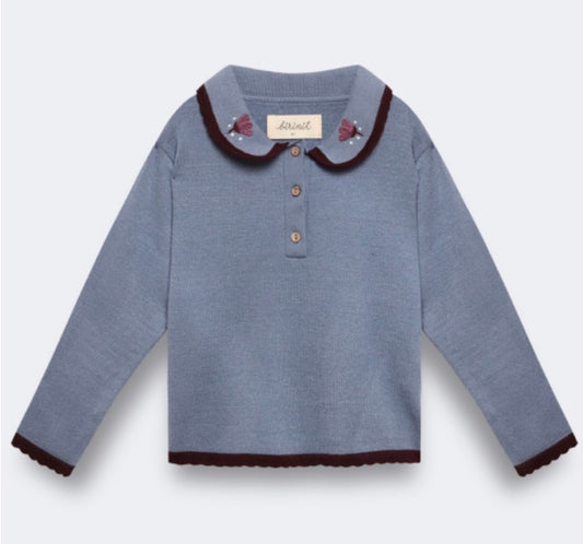 Stone Knit Embroidered Sweater