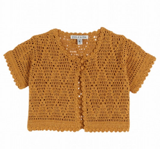 CARDIGAN CROCHET TOURNESOL/WISTERIA