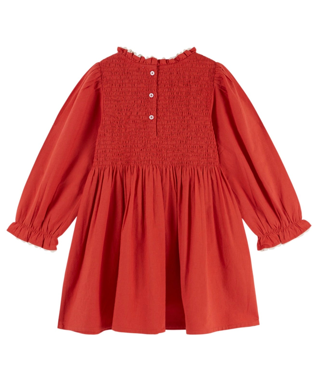 EMBROIDERED SMOCKED DRESS