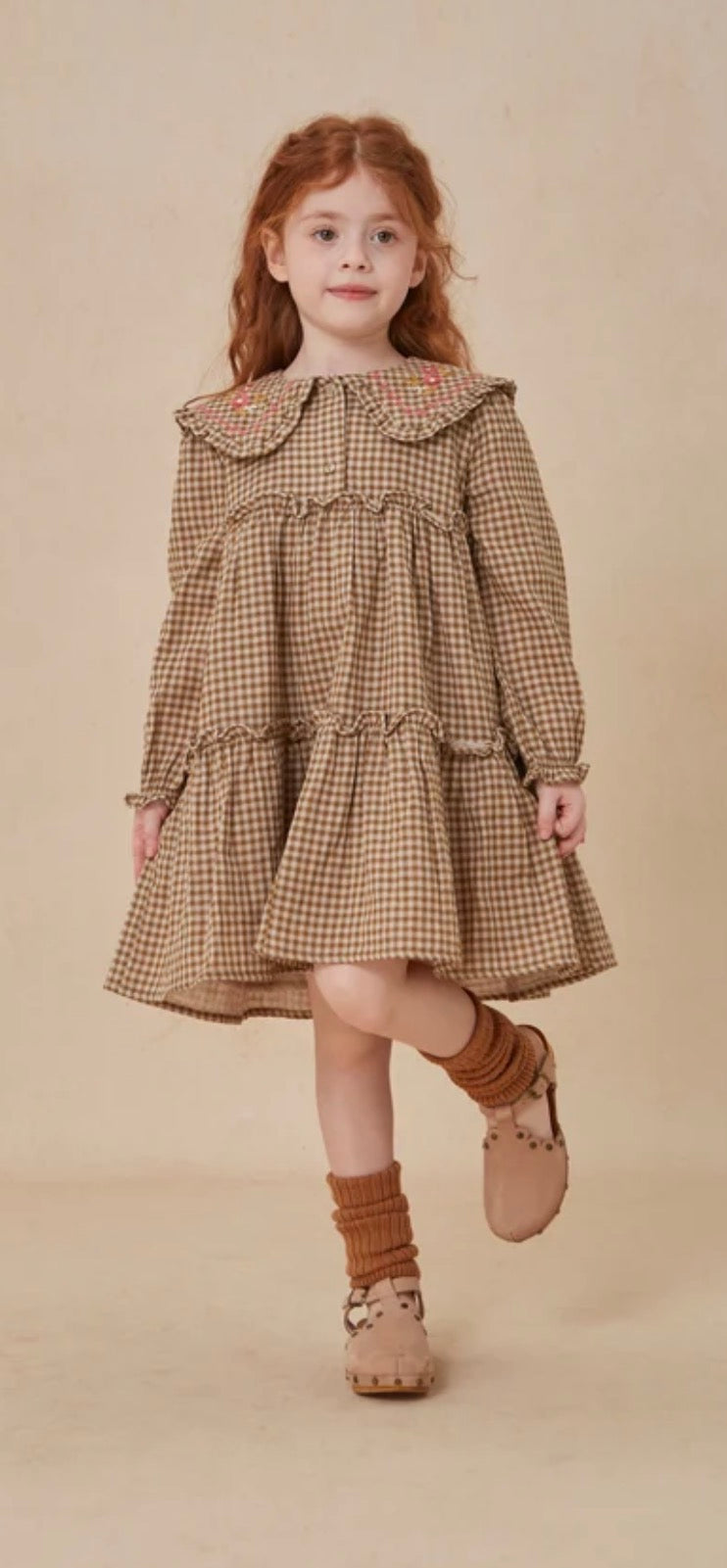 Viola Dress Green Check