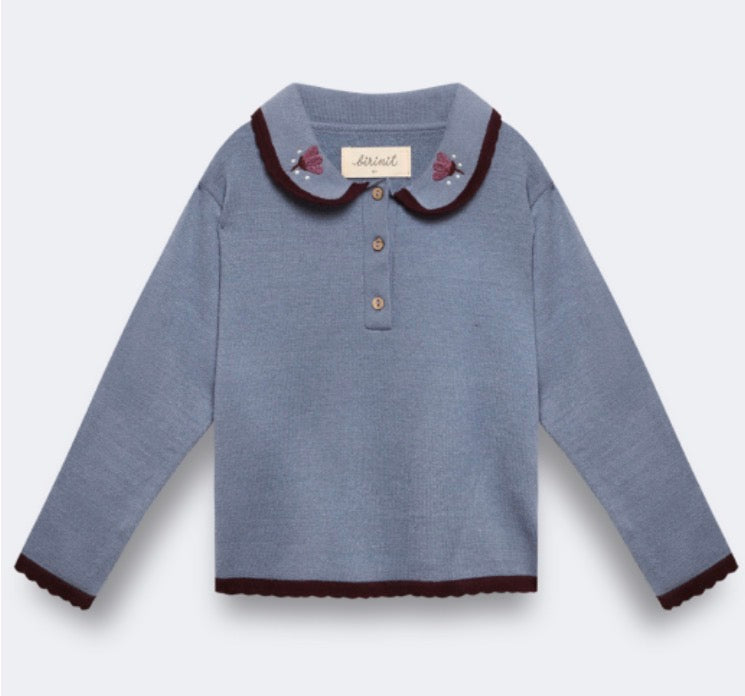 Stone Knit Embroidered Sweater
