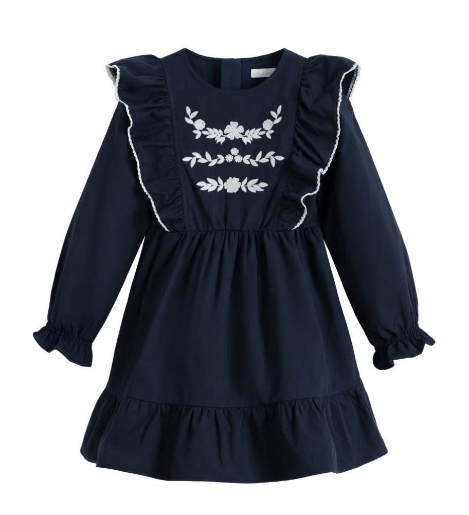 Colombe Dress Navy Blue