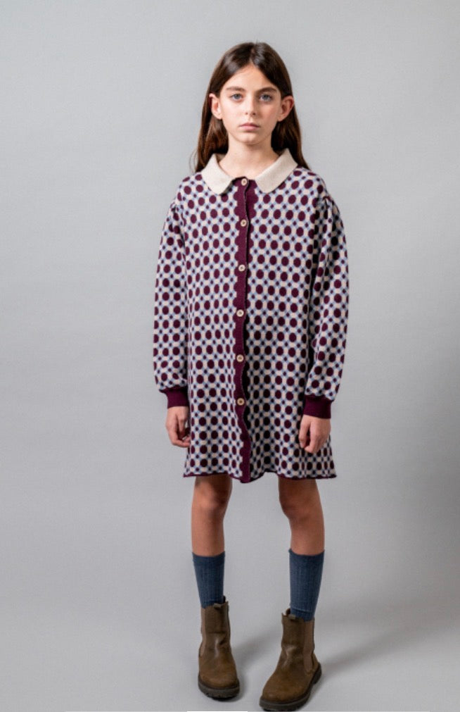 Geometric knit dress