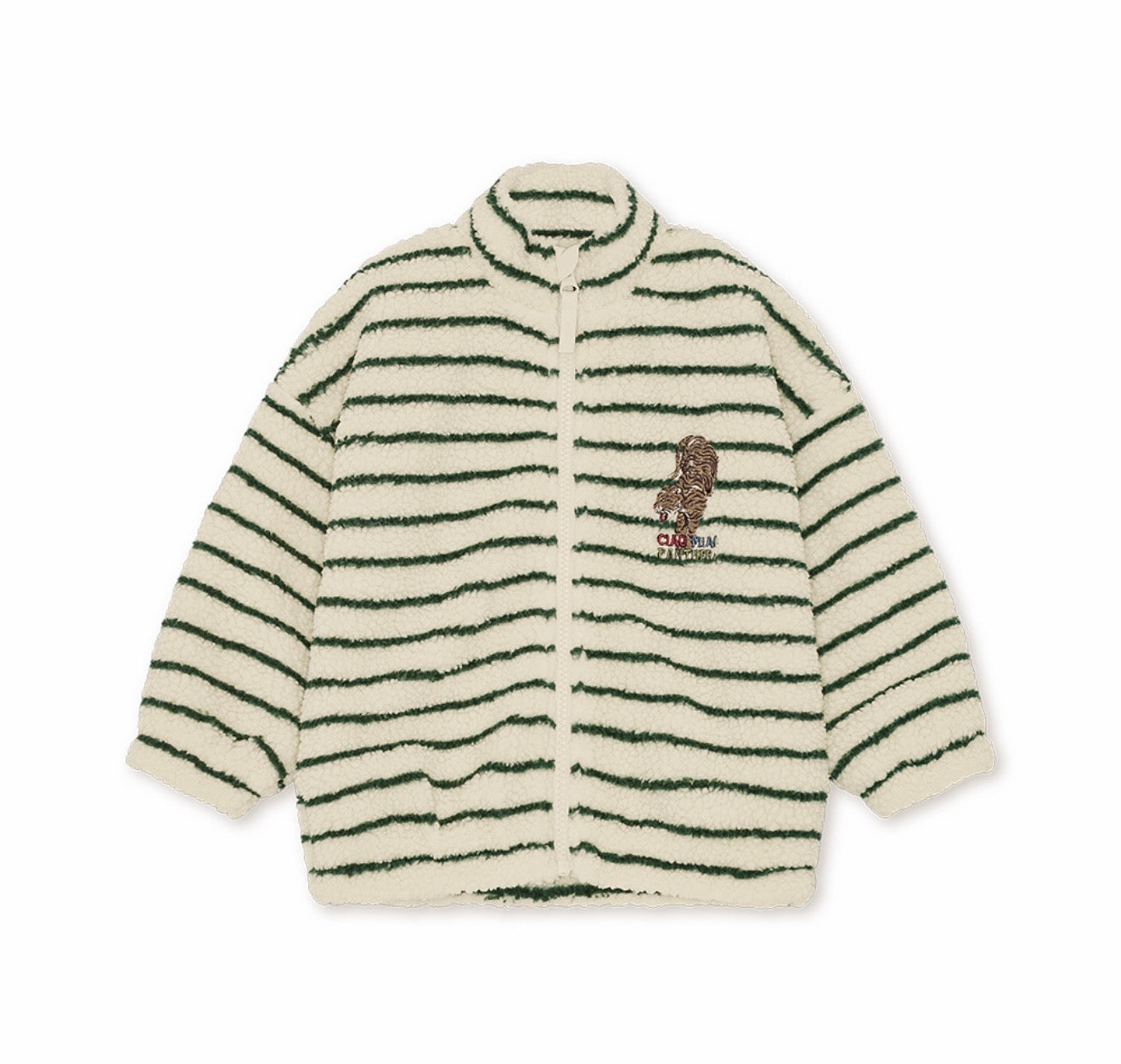 JODY EMBROIDERED TIGER TEDDY JACKET
