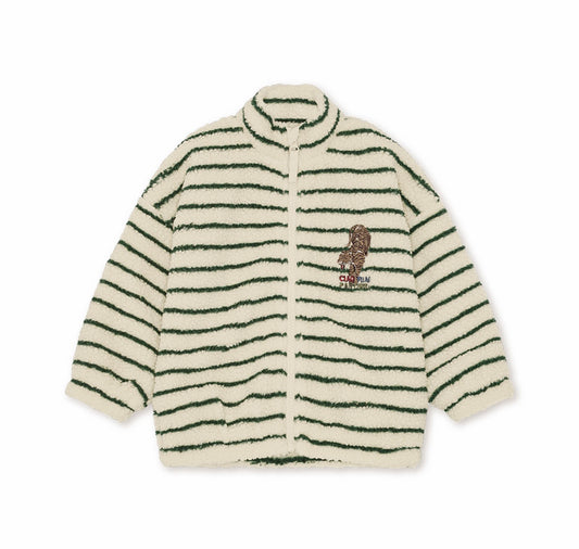JODY EMBROIDERED TIGER TEDDY JACKET