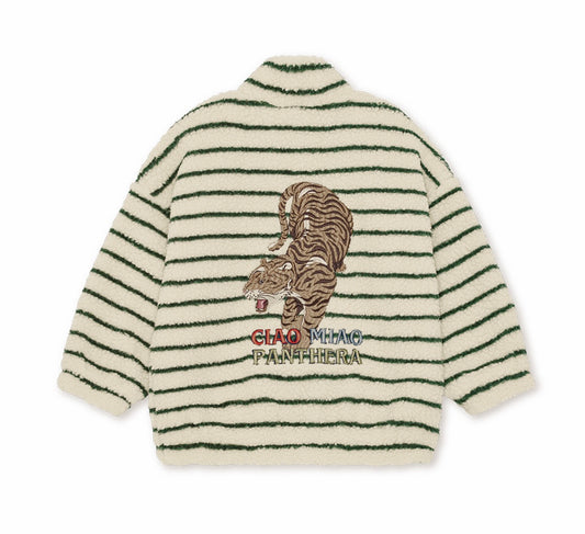 JODY EMBROIDERED TIGER TEDDY JACKET