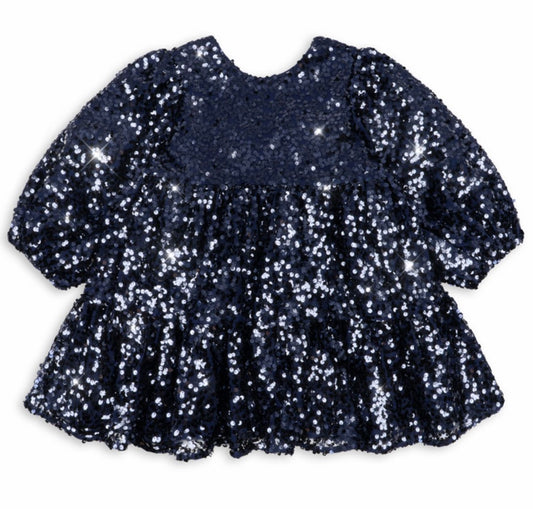 LILA SEQUIN BOW DRESS