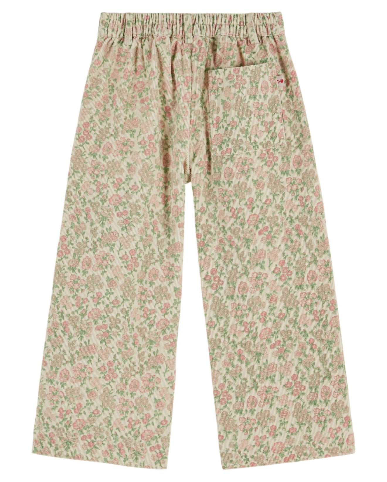 WIDE PRINTED NEEDLECORD TROUSE