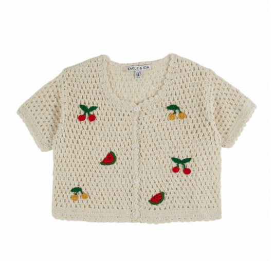 CARDIGAN CROCHET FRUITS