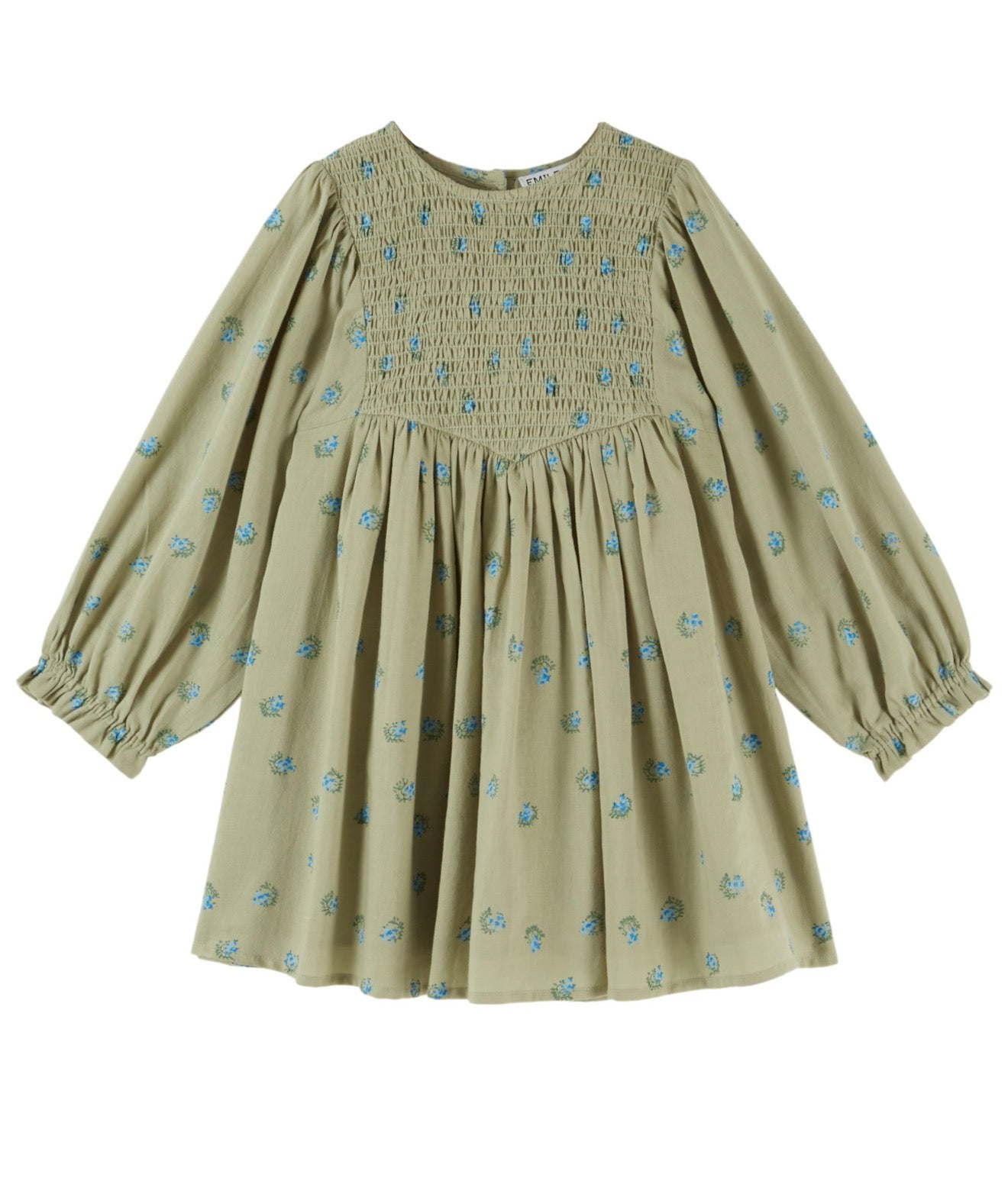 BLOCK PRINT SMOCKED DRESS