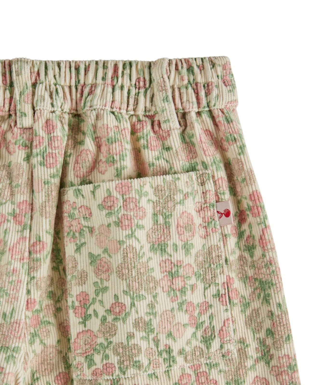 WIDE PRINTED NEEDLECORD TROUSE