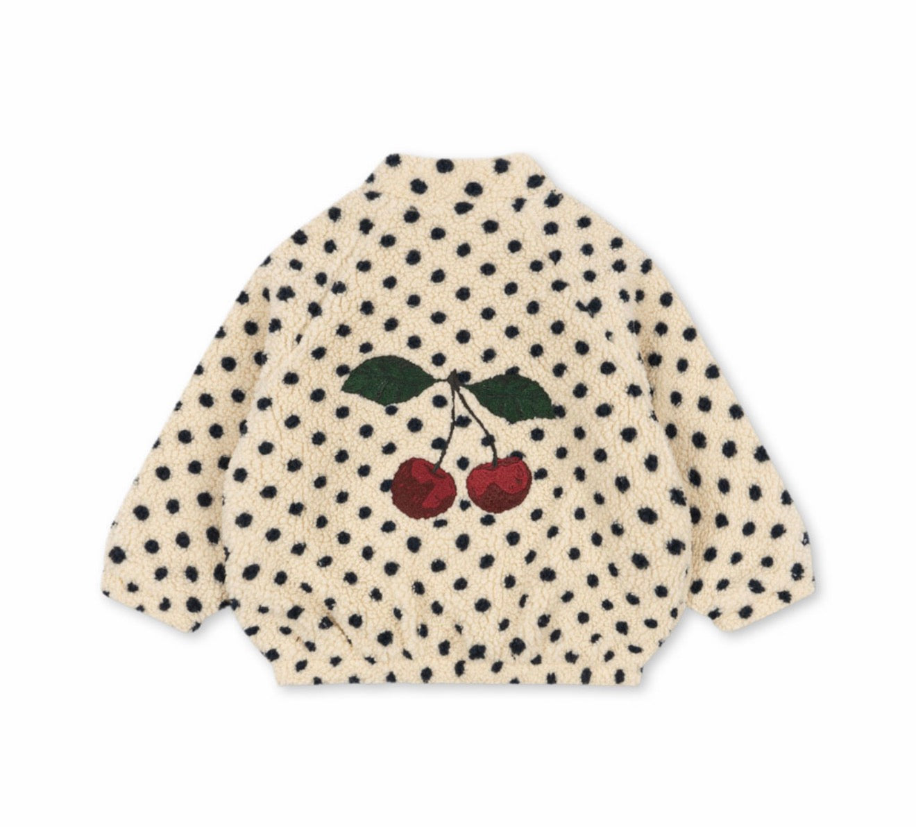 JODY EMBROIDERY CHERRY TEDDY JACKET