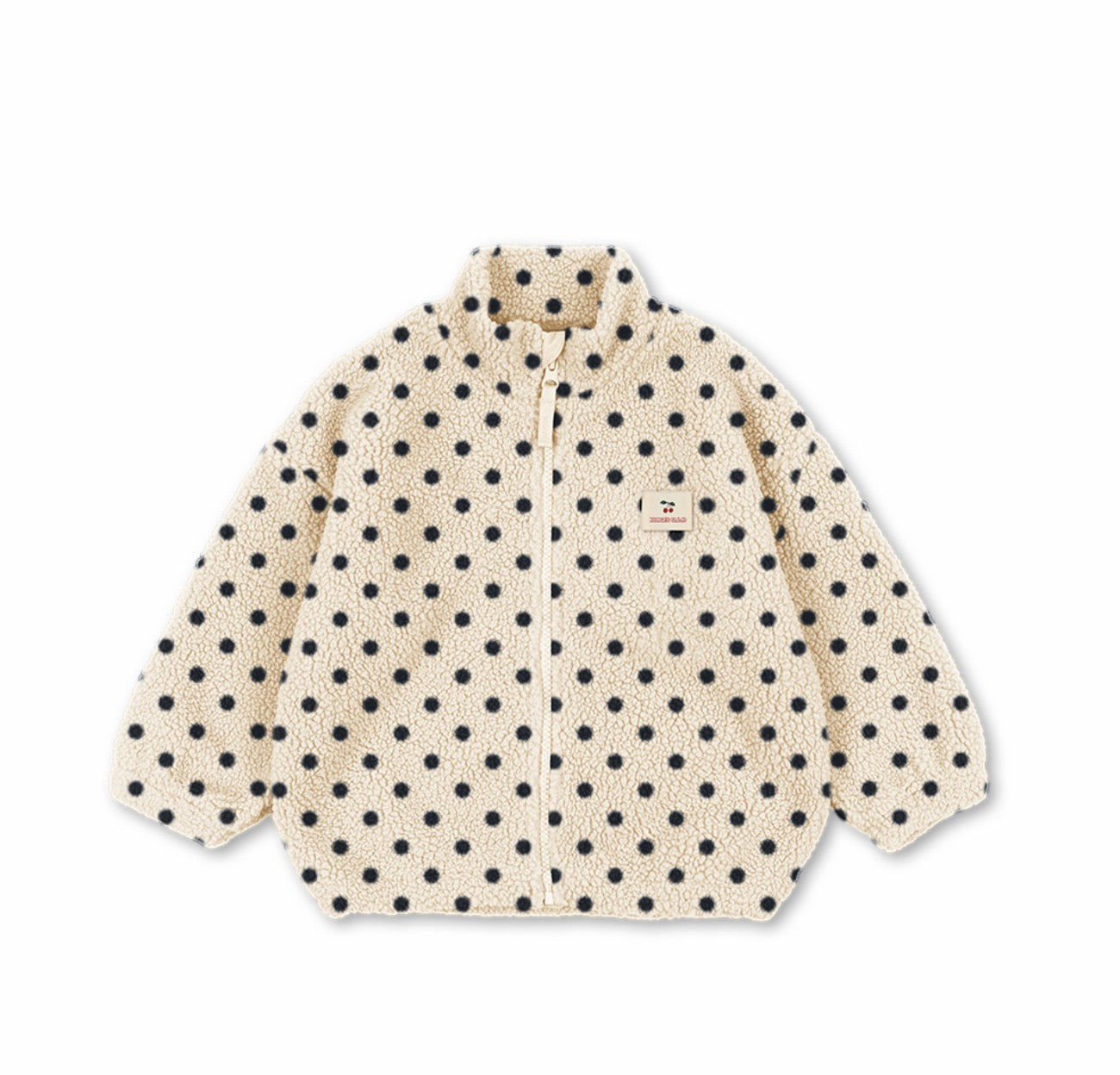 JODY EMBROIDERY CHERRY TEDDY JACKET
